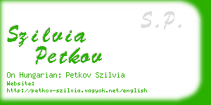 szilvia petkov business card